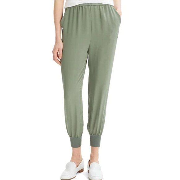 NWT Theory Silk Jogger Pants - Picture 1 of 8